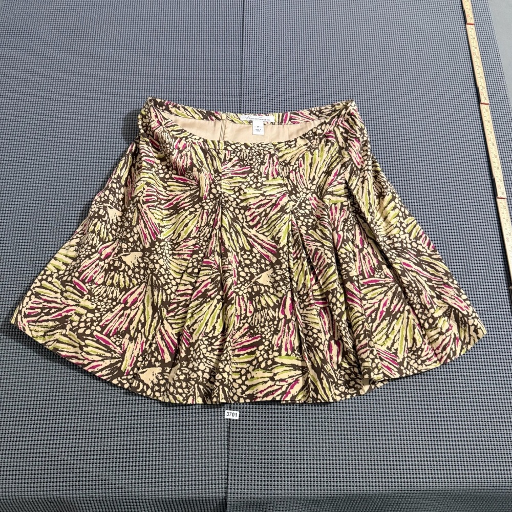 Kenneth Cole New York Womens 8P Abstract Print Pleated Mini Skirt